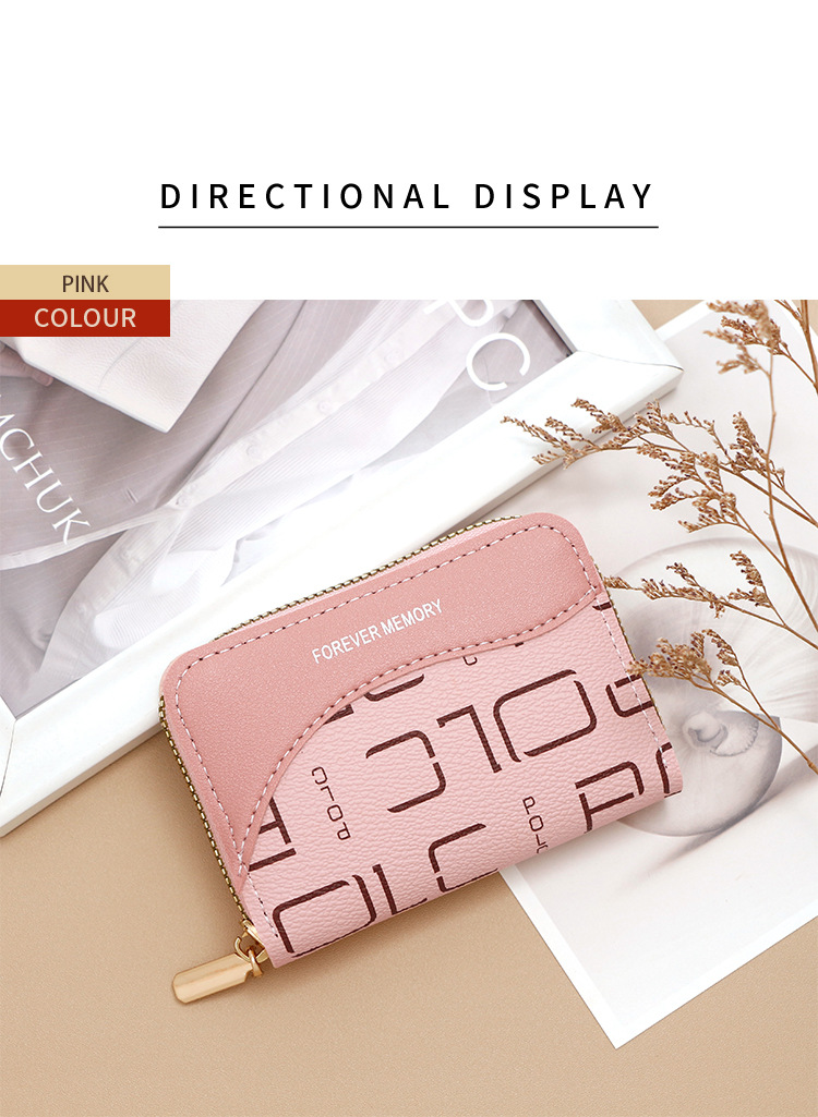 欧美时尚字母印花风琴卡包零钱包大容量拉链风琴卡包卡套厂家批发详情9