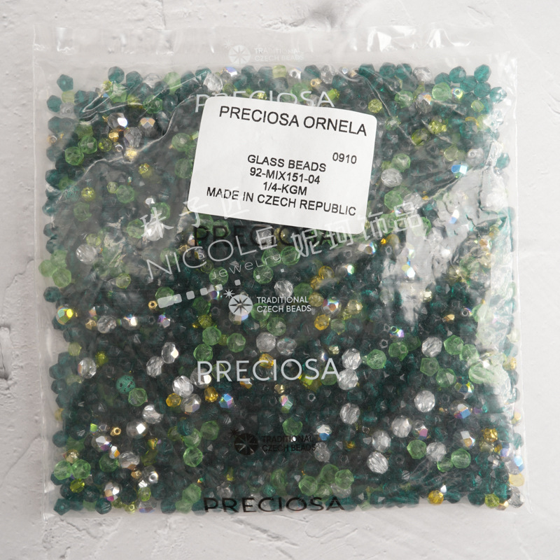新款捷克玻璃珠preciosa多尺寸款式玻璃混珠多色系列250克装详情15