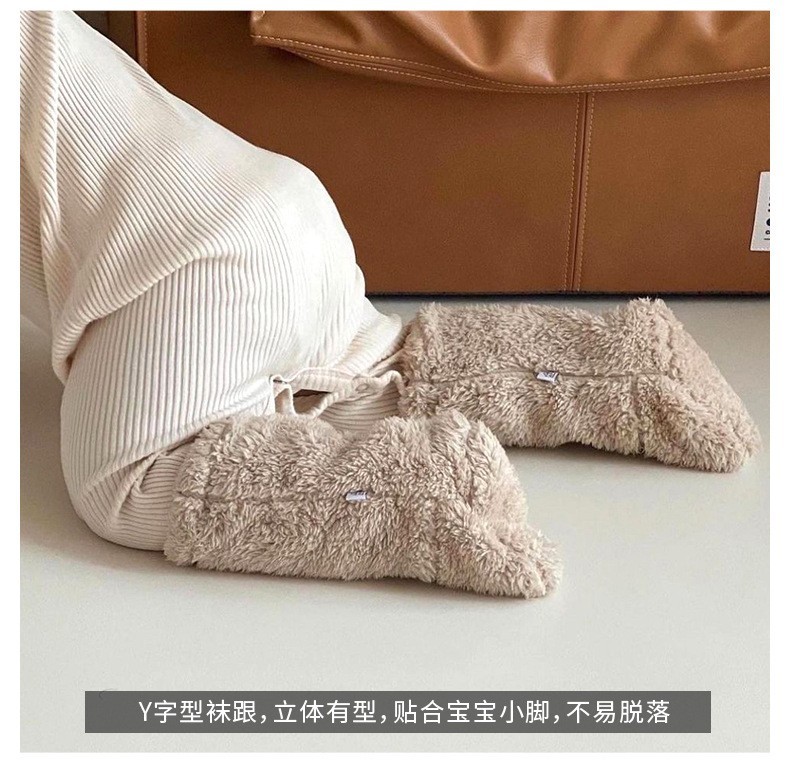 韩国ins秋冬加绒婴儿袜子新生儿地板袜男女宝宝防冻脚防滑学步袜详情7