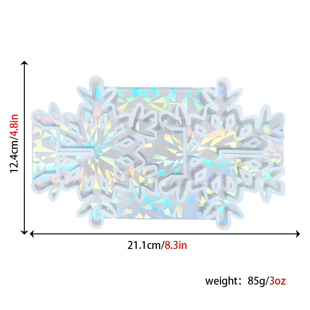 雪花烛台插件摆件全息滴胶模具diy石膏滴胶硅胶模具详情5