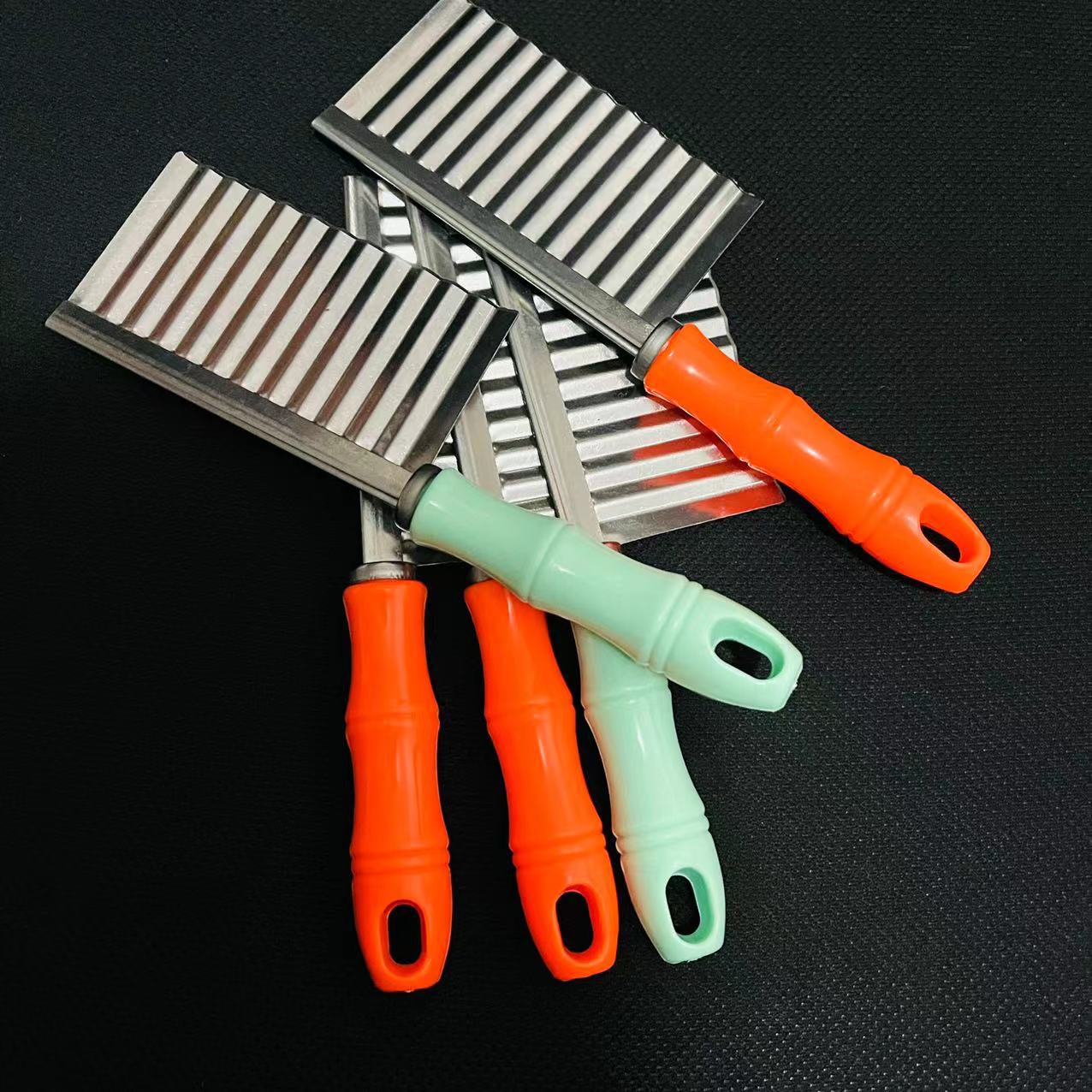 【 Zone 2-10 】 Potato knife 5 per bundle 500 per box, multi-functional Wolf tooth potato wavy knife, household deep-textured thickened Langya potato and fancy French fries knife 2 yuan pic 4