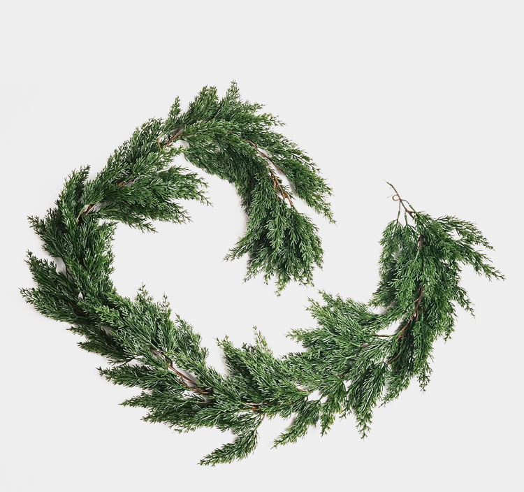 亚马逊新款仿真圣诞松针藤条手感软胶圣诞节装饰人造松针水草藤条详情8