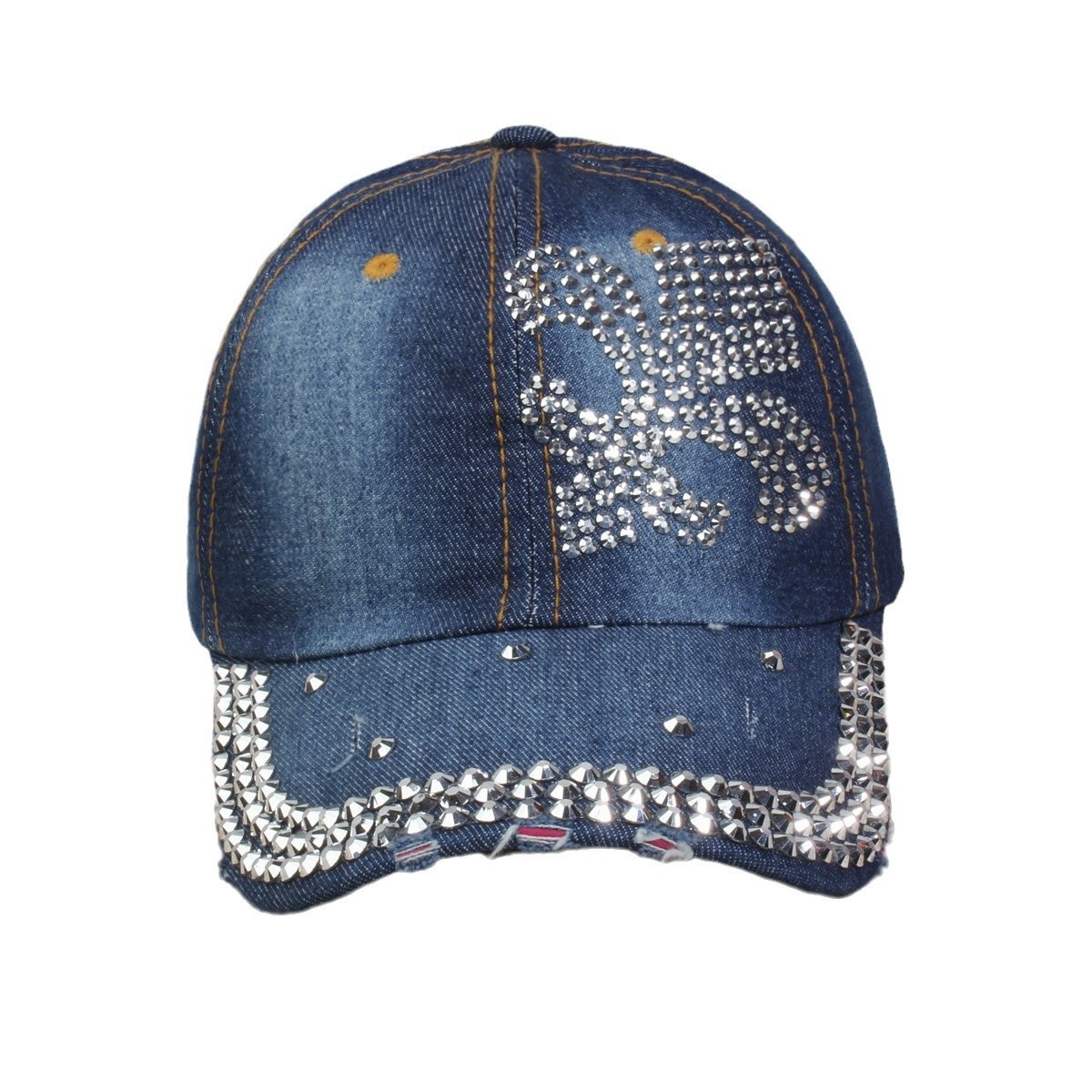 牛仔镶钻棒球帽弯檐男帽女帽百搭款遮阳鸭舌帽夏季休闲百搭帽子详情42