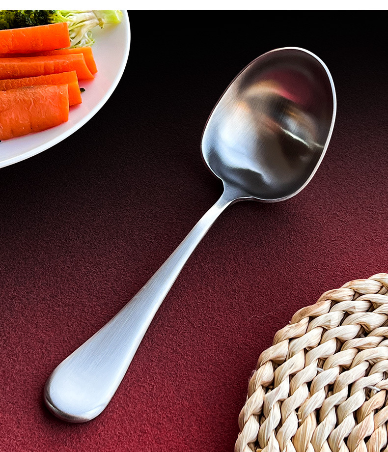 不锈钢勺子304材质大汤勺加深勺头餐厅家用高端勺子不锈钢高颜值详情15