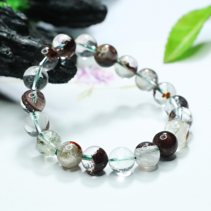 幽灵水晶散珠原石DIY手工手链项链配件半成品绿幽灵散珠批发散珠串珠饰品材料详情5