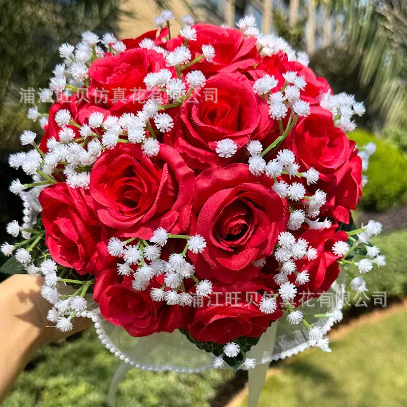 韩系仿真马蹄莲新娘手捧花求婚花束高级感白色结婚领证花束道具详情16