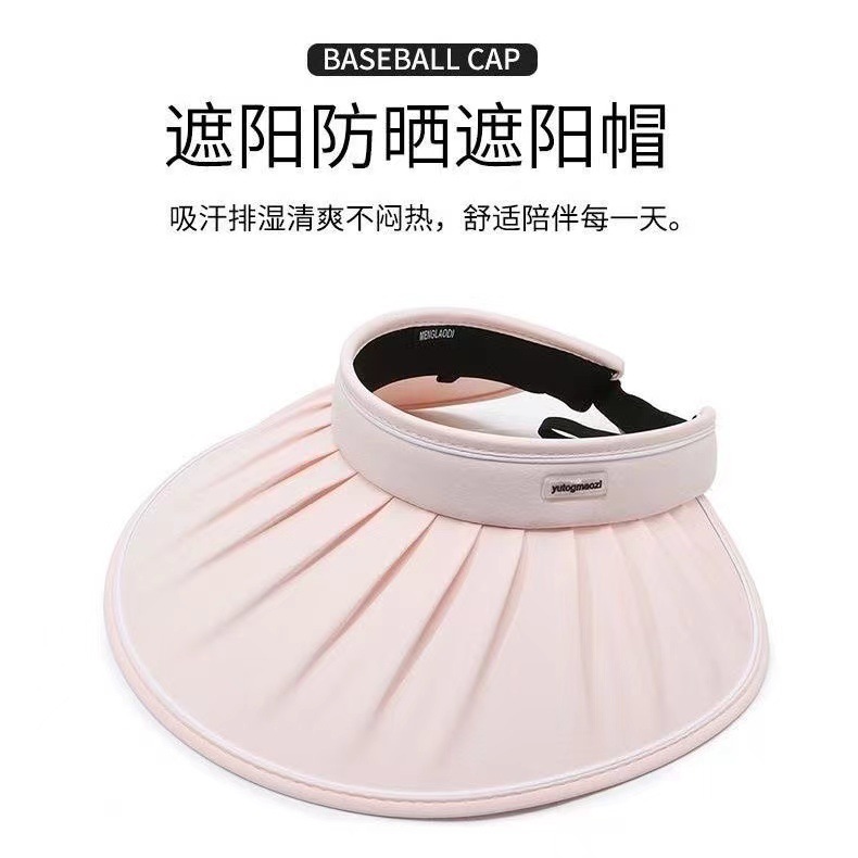 Ice Silk Hollow top sun Hat for women, folding and breathable, summer UV large-brim sun hat, outdoor sun hat, Internet celebrity pic 3