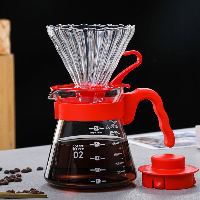 Coffee filter, high borosilicate glass V60 coffee filter cup, coffee funnel for large volume, discount available, logo printed pic 5