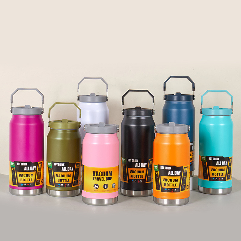 跨境时尚大容量不锈钢保温杯车载便携汽车杯户外登山随行运动水壶详情7