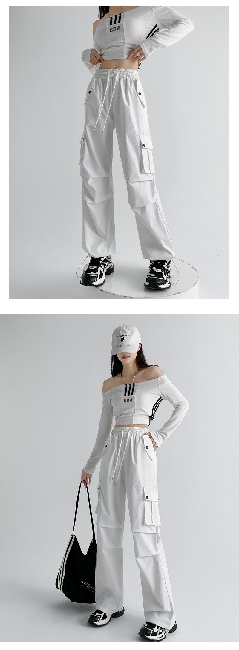 美式工装裤女裤子春夏2025新款宽松垂感直筒裤卫裤显瘦休闲阔腿裤详情18