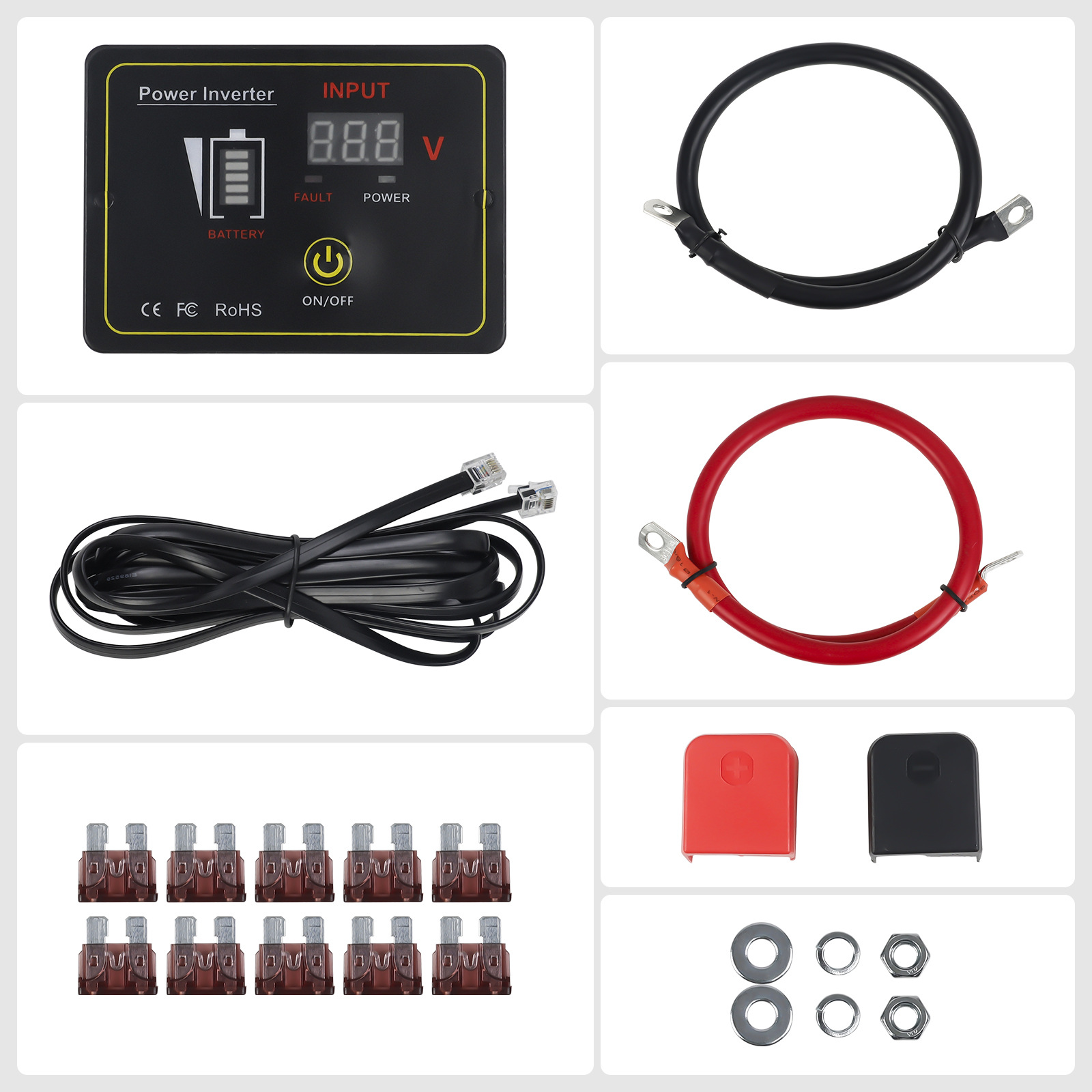 PowMr2500W/3500W pure sine wave inverter 12V to 220V110V car household inverter pic 12