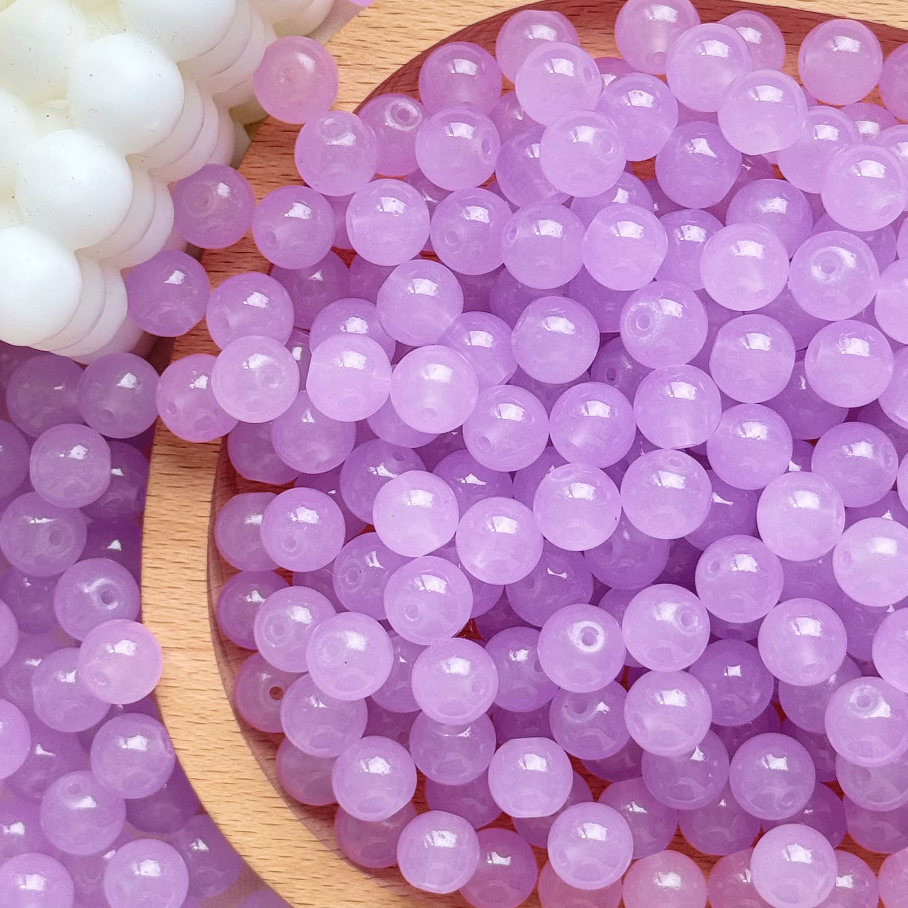 Solid-color glass beads, handcrafted DIY bracelets, necklaces, mobile phone chains, beaded hairpins, decorative glass bead accessories pic 5