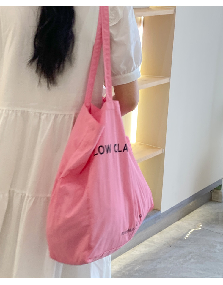 热巴同款帆布包LOWCLASSIC大容量通勤单肩包简约购物袋潮百搭详情9