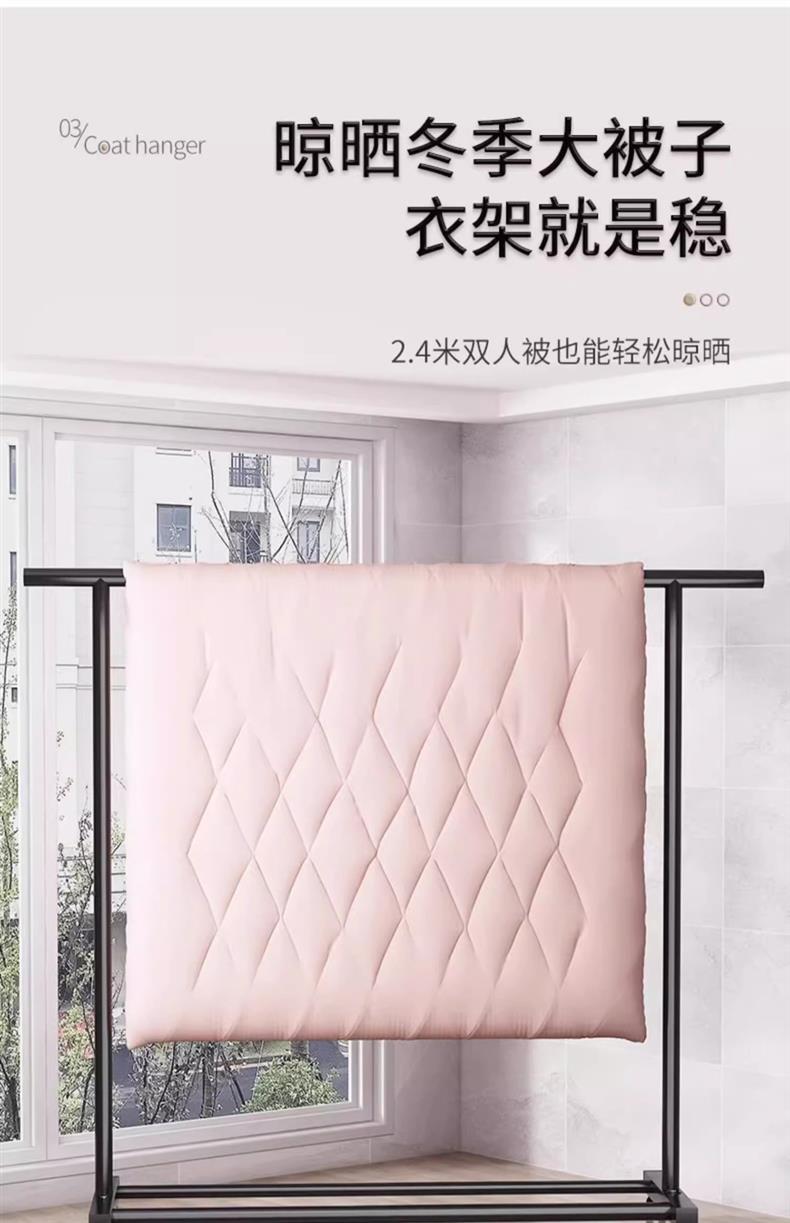 晾衣架室内家用不占地落地立式衣帽架阳台晾衣杆晒衣服架单杆双杆详情7