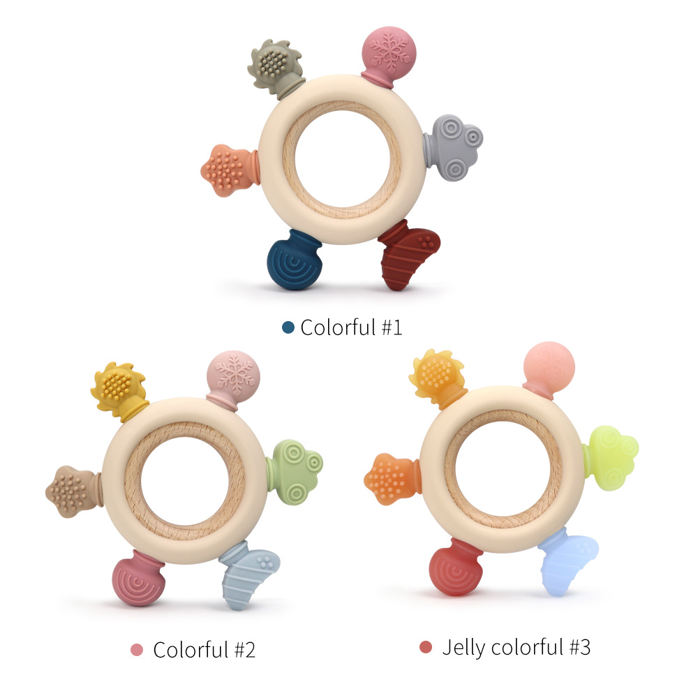 The new cross-border baby teething toy is a chewable silicone soothing and biting fun toy for babies to teething with six fingers pic 8