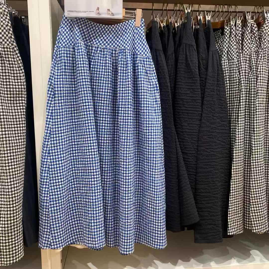 日单女装休闲泡泡纱长裙显瘦半身裙a字裙25春季新款477691 475858详情7