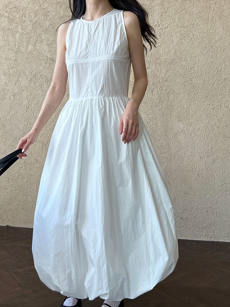 Luxi French sleeveless dress Summer new style loose vest long dress, beautiful puffy flower bud dress 5102 pic 32