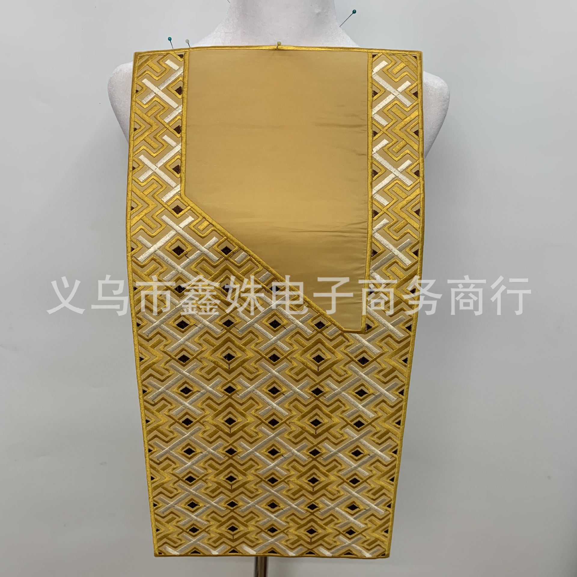 In stock of multi-color rectangular embroidered circular collar stage costume accessories pic 7