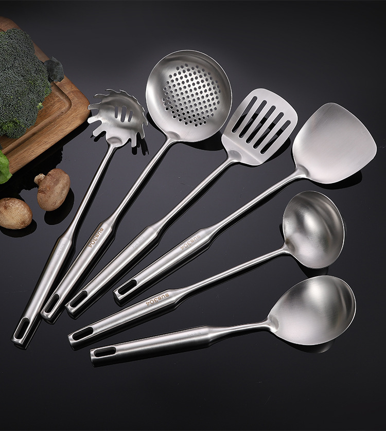 304不锈钢厨具加厚厨房工具家用锅铲漏勺汤勺煎铲面捞烹饪用具详情5