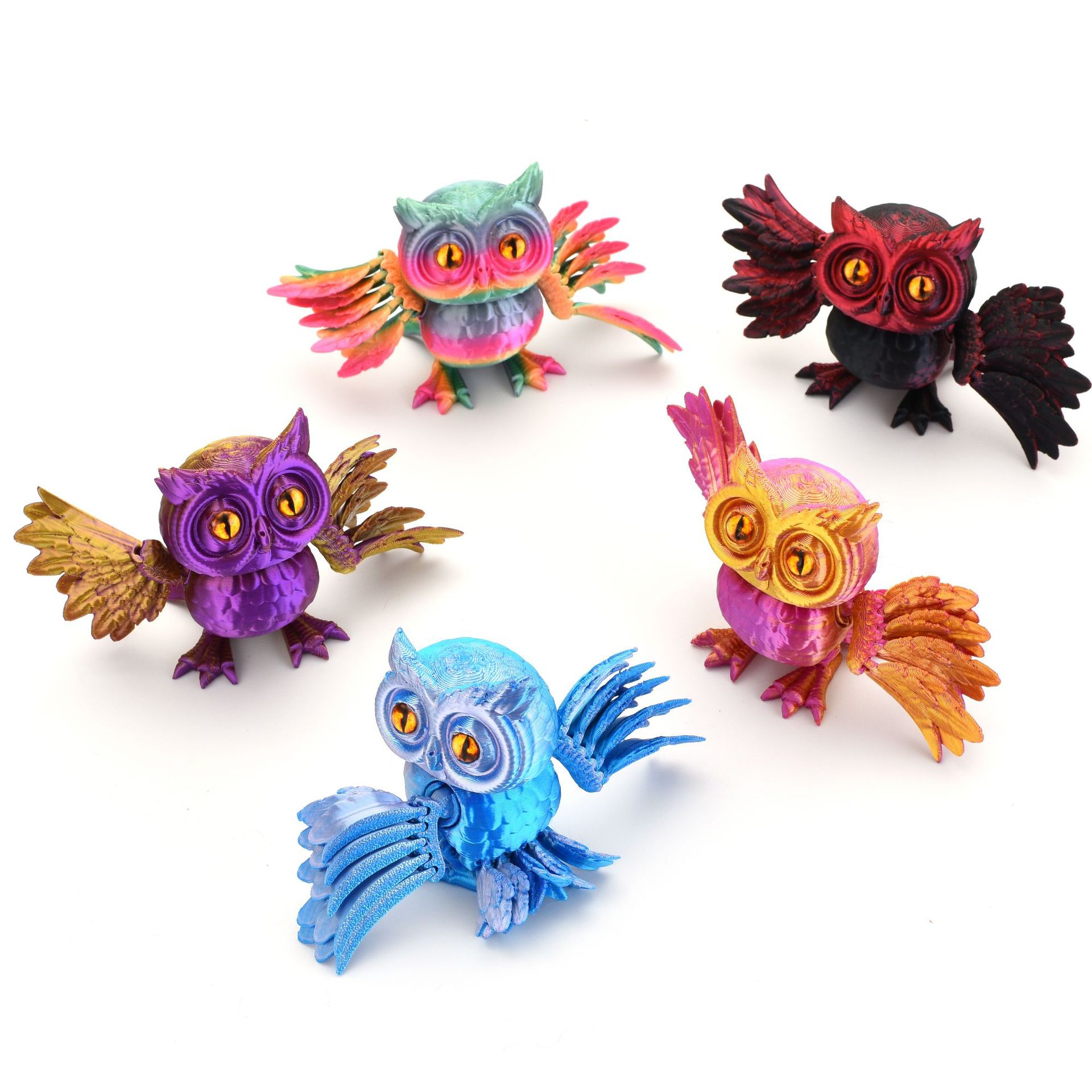 3D打印猫头鹰摆件手办儿童玩具关节可活动工艺礼品解压创意解压详情10