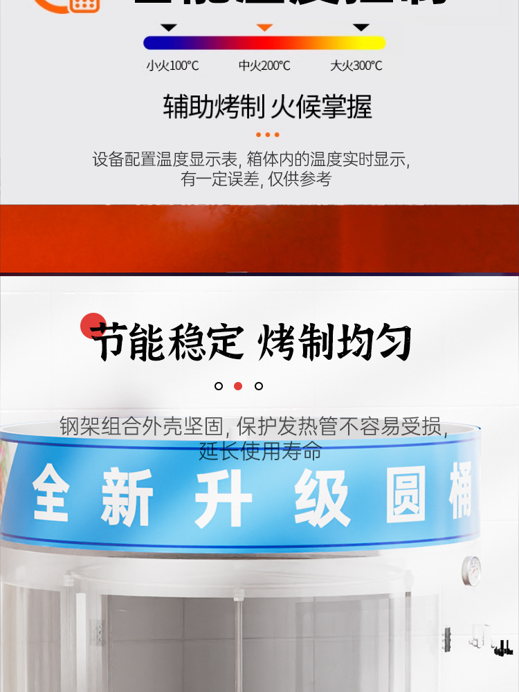 Wholesale of commercial large-capacity roast duck ovens, fully automatic rotary electric heating equipment for roast chicken and goose in roast meat stores pic 8
