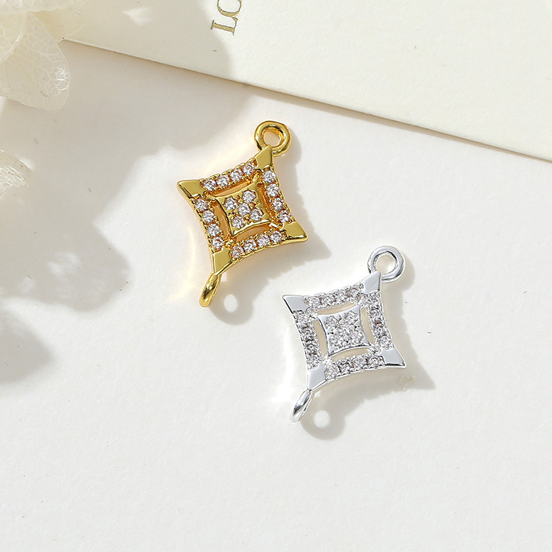 Direct sales and wholesale of DIY handcrafted bracelets, necklaces and earrings with sand gold color retention inlaid zircon materials from the manufacturer pic 7