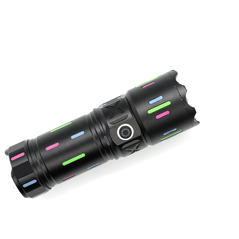 Wholesale of new outdoor camping patrol long-range rechargeable zoom telescopic portable aluminum alloy mountain flashlights pic 1