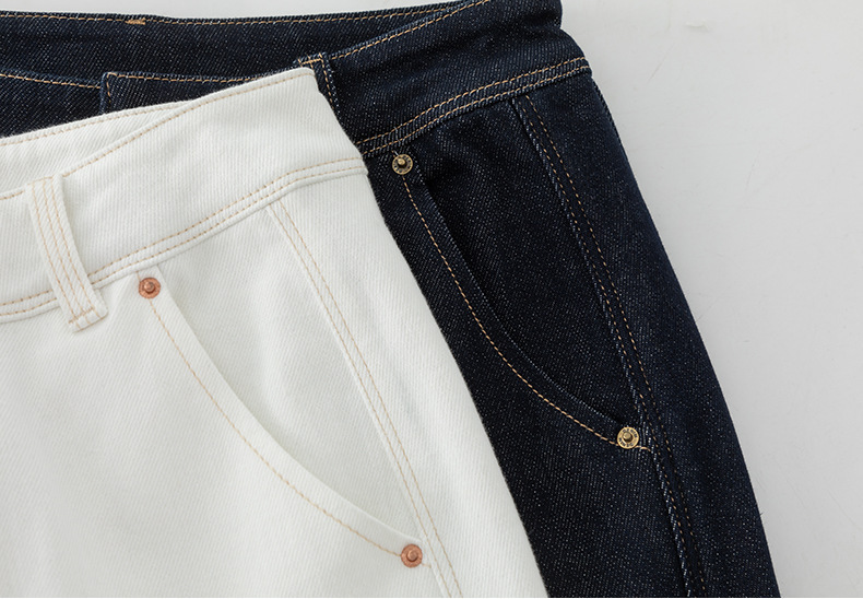 花千瓣高腰微喇牛仔裤女2025秋季新款四面弹宽松显瘦筒喇长裤8197详情35