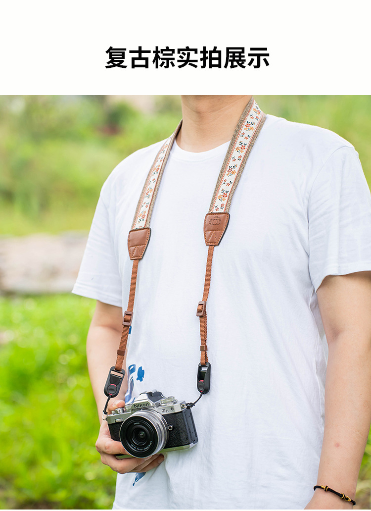 Camera shoulder straps for mirrorless cameras are suitable for SONY zve10 neck straps, Canon r50 straps, Fujifilm xt50 straps, and Nikon z30 straps pic 4