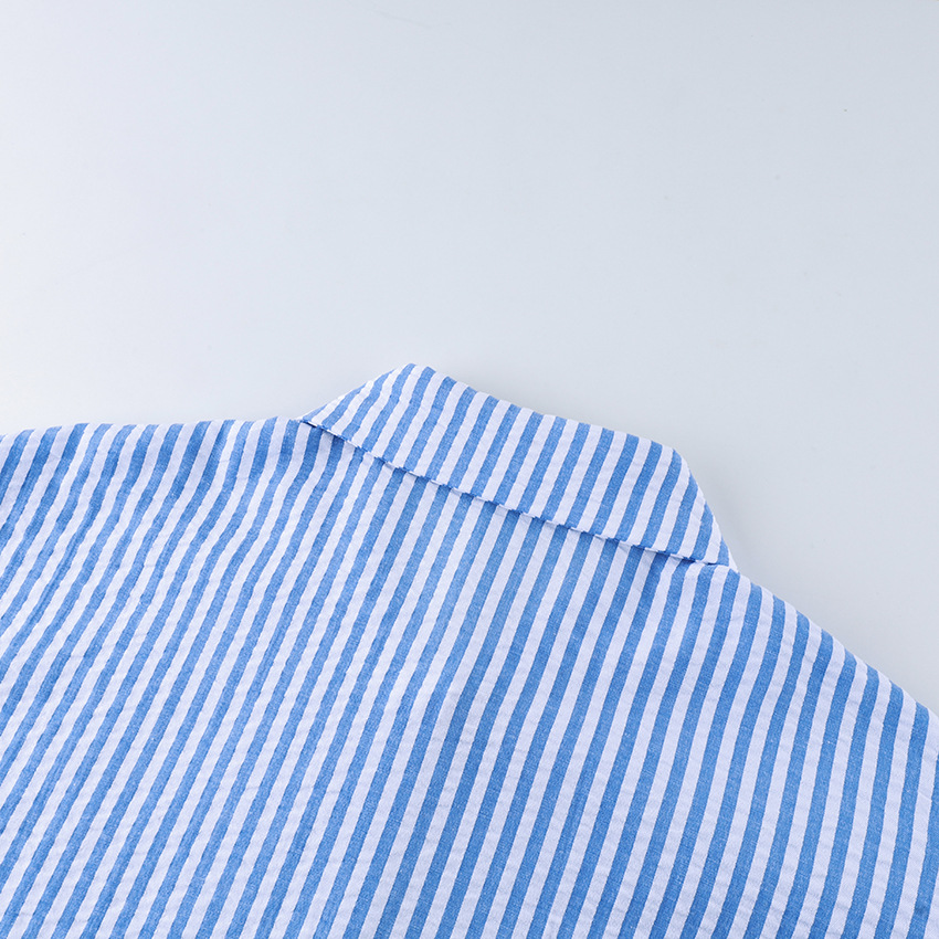 A new spring/summer striped three-piece pajama set from Europe and America, soft, loose and skin-friendly for women, suitable for cross-border wear in 2026 pic 26