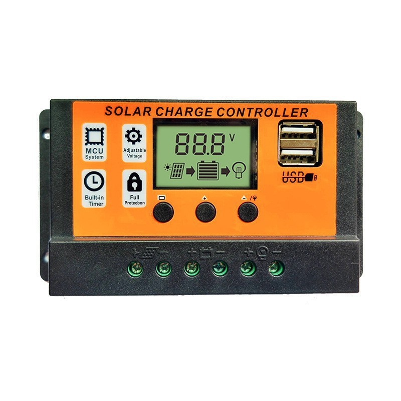 100A orange solar controller 12V24V photovoltaic power generation simple solar charging controller pic 16