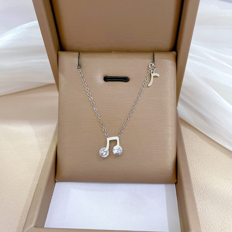 【通体钛钢】几何星球个性极简风炉内真金项链女ins网红锁骨链详情13