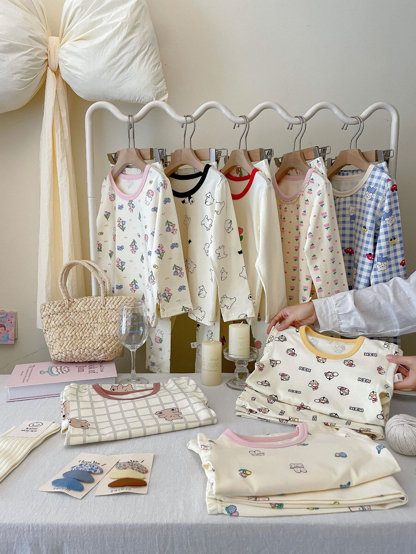 A类纯棉男女童宝宝秋季家居服内衣套装韩版无感印花睡衣秋衣秋裤详情27