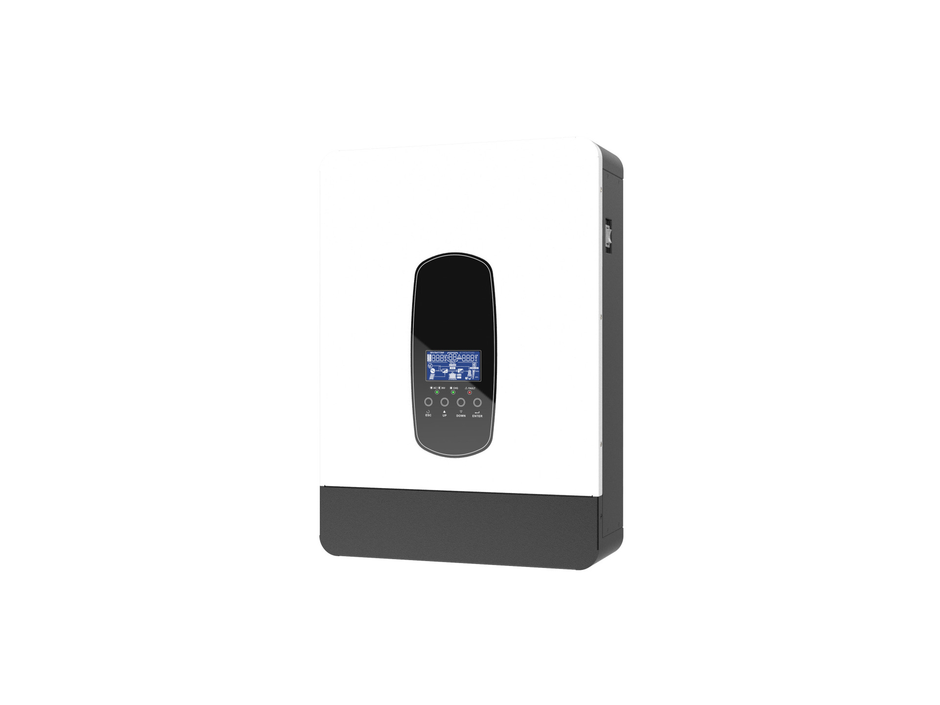 The 6.2KW48V to 220V reverse control all-in-one machine is equipped with an MPPT110APV55 wide-voltage photovoltaic inverter and a digital computer intelligent remote control pic 1