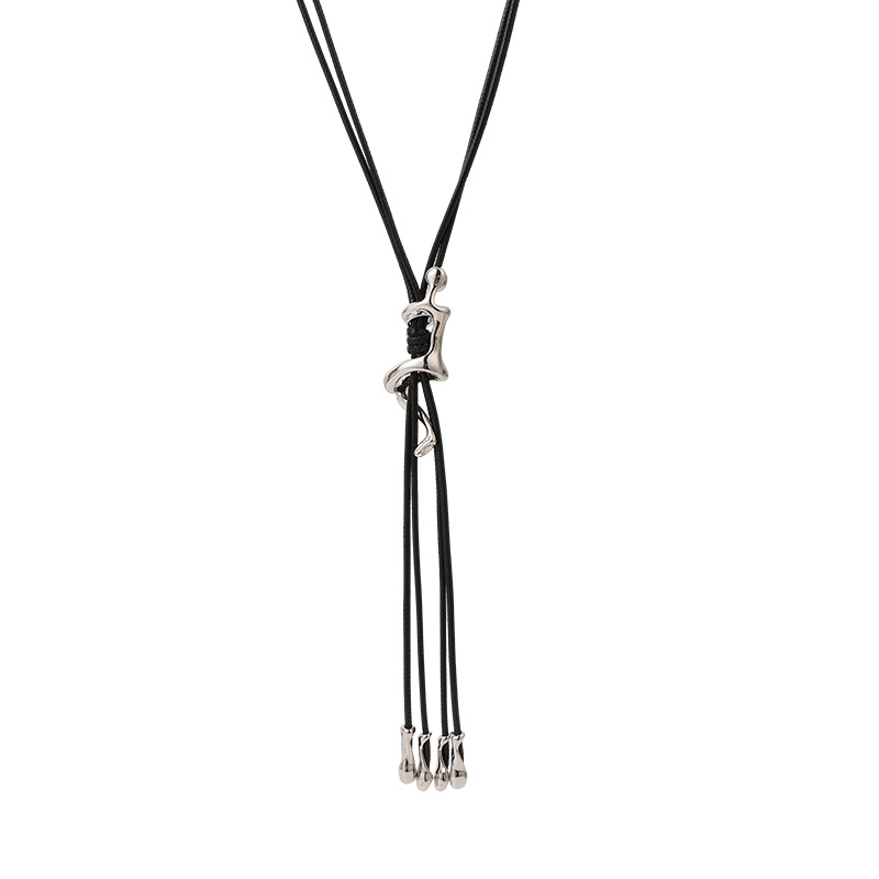 亚马逊跨境专供新款女士长项链线条人物吊坠个性独特设计欧美批发详情10