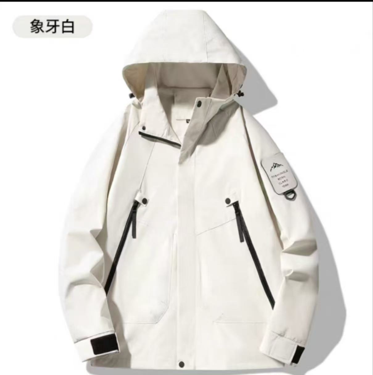 78202冲锋衣春秋男女单冲连帽薄款外套夹克防风防水户外登山工装详情5