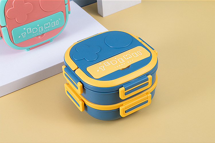 Hand-held insulated lunch box, female adult insulated bucket, square lunch bucket, 304 stainless steel, household lunch box, double layer pic 8
