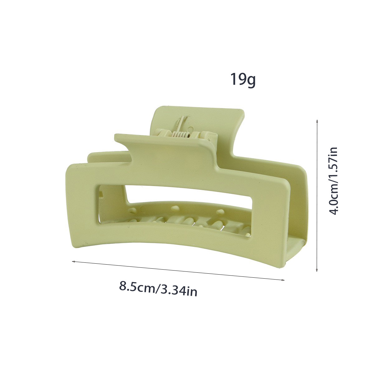 亚马逊长方形抓夹跨境磨砂PS鲨鱼夹简约发抓夹大号发量多抓夹发饰详情7