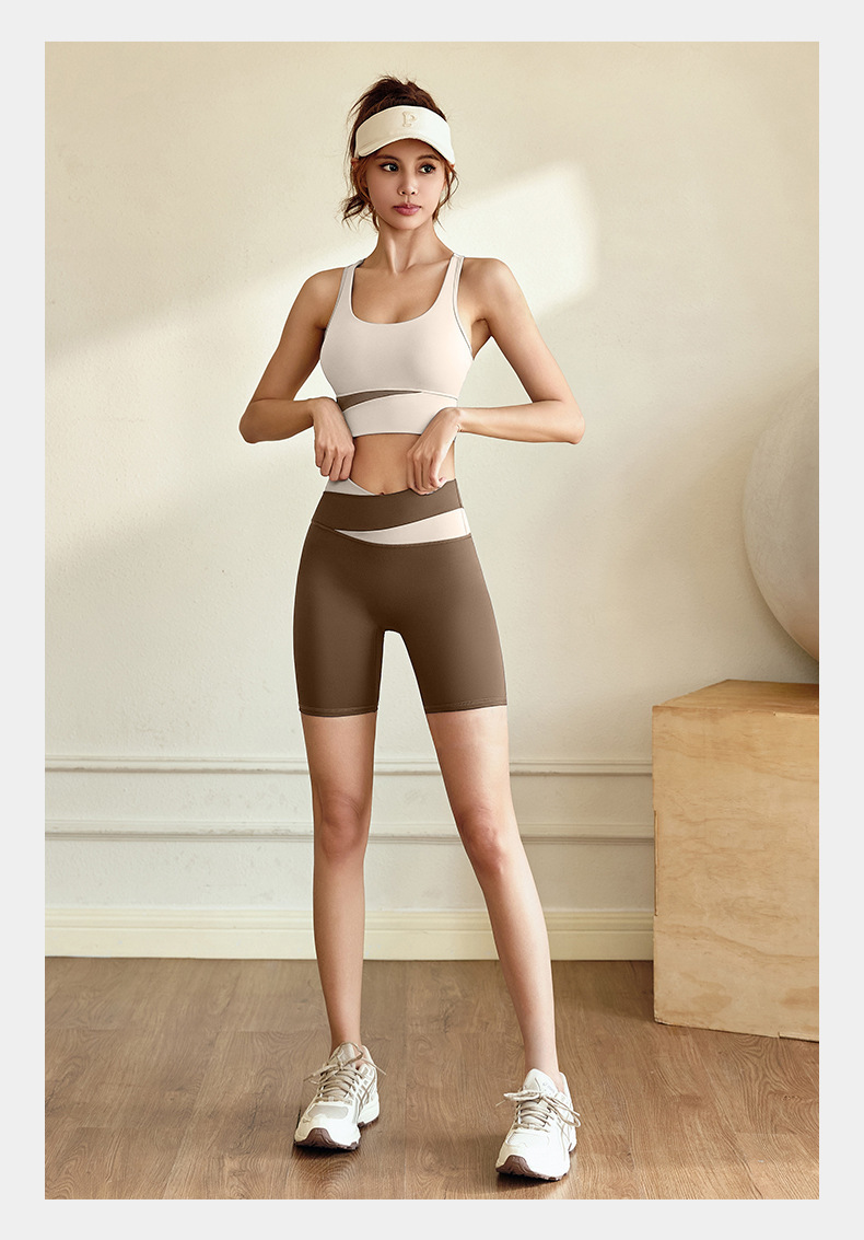 lulu夏季运动内衣跑步健身高腰紧身裤无尴尬线上衣瑜伽服套装女详情18