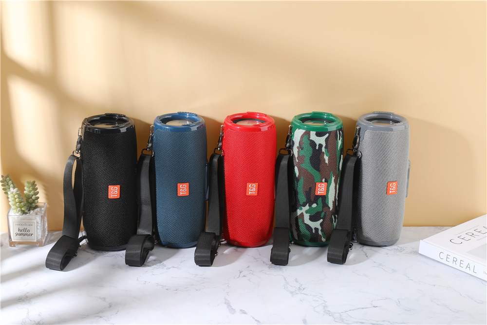 跨境新款便携蓝牙音箱户外创意插卡蓝牙音响布艺低音炮收音机批发详情3
