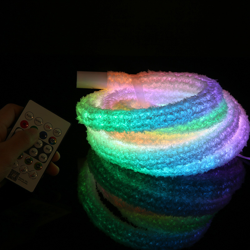 LED flexible color-changing light strip, 360-degree empress velvet woven light, RGB color-changing neon light, outdoor decorative linear light pic 10