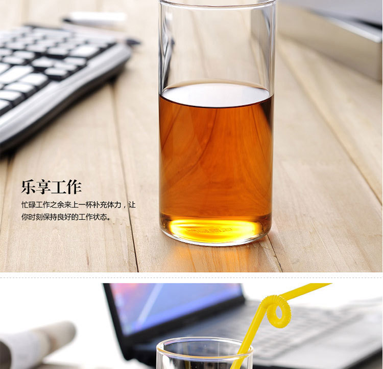 Wholesale high borosilicate glass simple cups, tea cups, transparent creative milk cups, straight cups, tea brewing cups, candlesticks pic 8