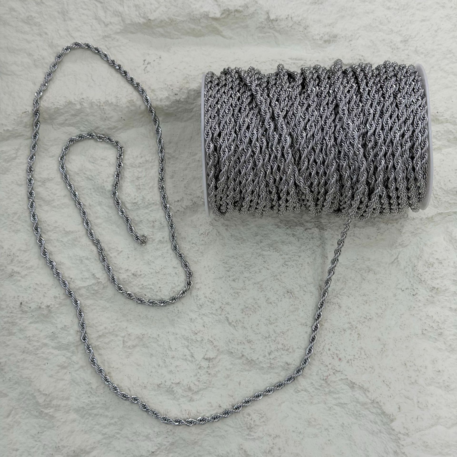 Metal twist chains, stainless steel twisted ropes, twist chains, jewelry accessories, bracelets, necklaces, semi-finished chains, multiple specifications pic 49