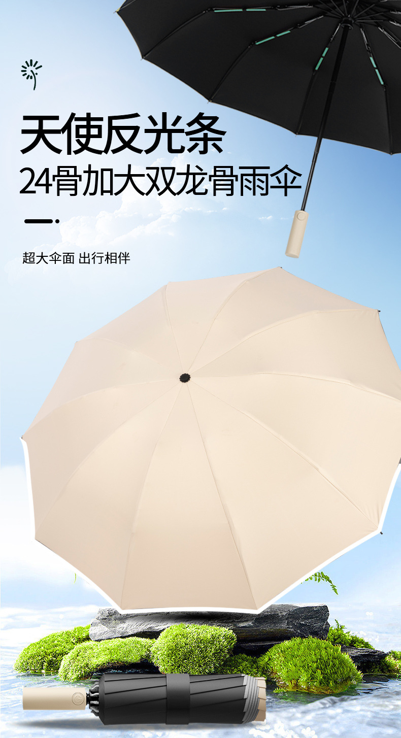 雨伞大量批发反向雨伞广告伞定制logo全自动遮阳防晒伞晴雨伞折叠详情1