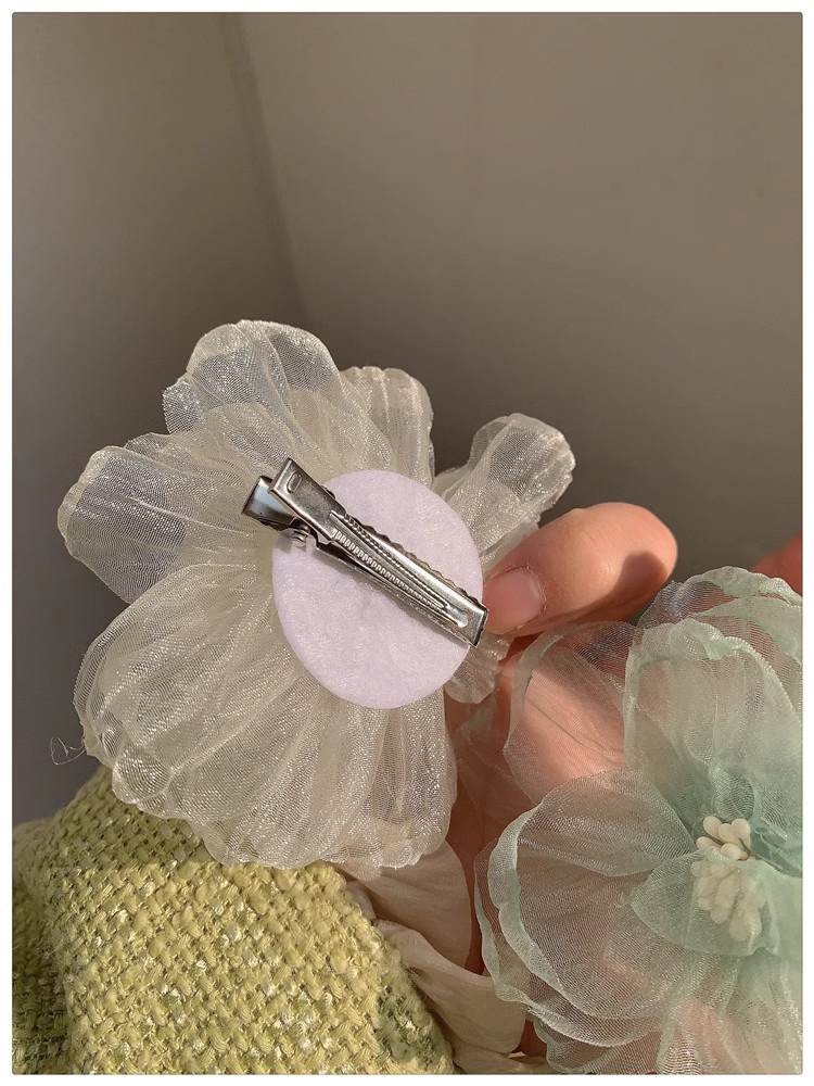The color is super spring-like ~ Vacation-style large flower hair clip, side clip, new 2024 bangs hair accessory for women pic 6