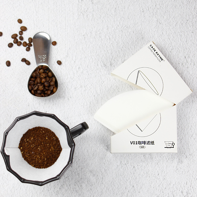 Wholesale hand-brewed coffee filter paper, unbleached thickened V60 conical coffee filter paper, drip coffee filter cup 50 pic 5