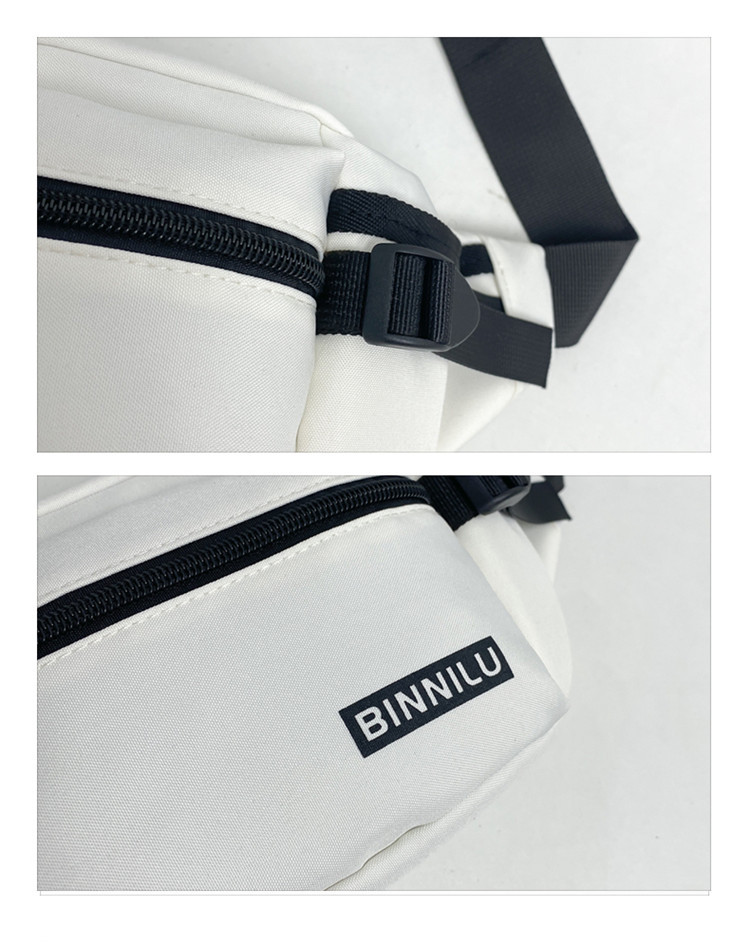 新款简约胸包男休闲潮流运动学生单肩包百搭斜挎包女手机男生腰包详情15