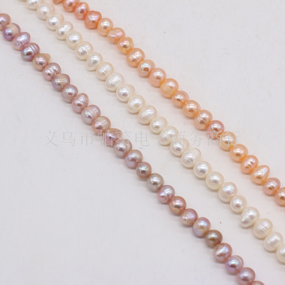 Natural pearl nearly round-shaped beads ADIY jewelry accessories, handcrafted jewelry necklaces, production and wholesale pic 4