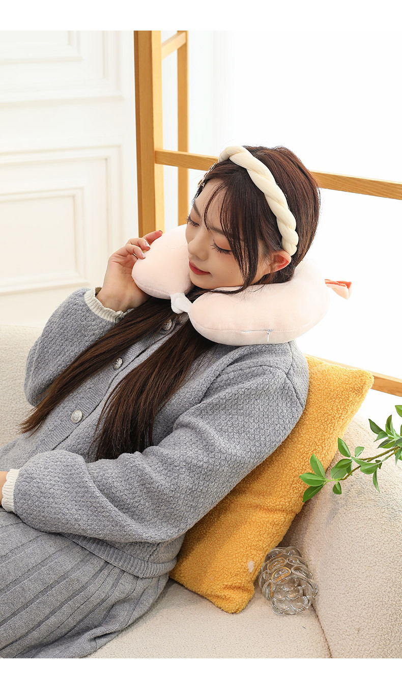 网红U型枕儿童学生午休睡觉创意便携式旅行坐车护颈头枕女生优选详情15