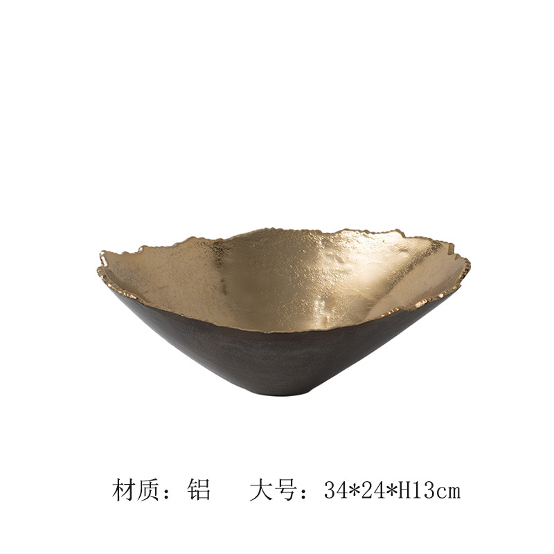 印度进口铝制银色不规则浅边水果盘零食坚果收纳托盘茶盘摆件装饰详情41